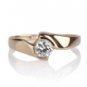 Engagement Diamond Ring Round Cut Solitaire 0.33 Carat
