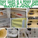 various items cleaned in empty apartment