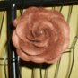 NWT Cocoa Bean Felt Flower Corsage Pin Clip
