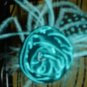 NWT Maui Blue Fun Rosette Pin Clip with Soft Feathers