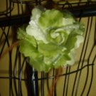 NWT Flower Corsage, Pin, Clip Pony Tail Holder Soft Lime