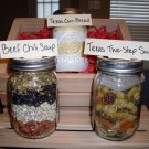 Beef Chili and Texas Two-Step Soup Mixes in Wooden Crate (2 soups)