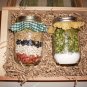 Vegetarian Black Bean Chili and Layered Patchwork Soup Mixes in Wooden Crate (2 soup mixes)