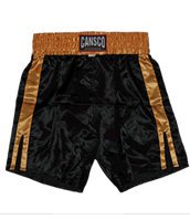 Cansco Large Satin Boxing Trunks Black/Gold