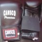 Cansco 18 oz Leather Boxing Gloves Black Velcro
