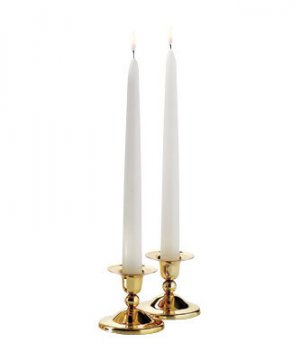 (2) Taper Holders each  with 10&acirc;�� Taper Candle