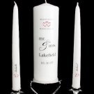 ‘Mr. & Mrs.’ Personalized Unity Pillar and Tapers