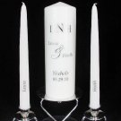 Monogrammed Personalized Unity Pillar and Tapers