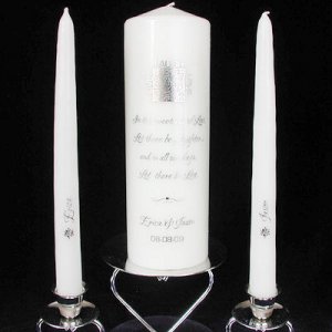 Live, Laugh, Love Personalized Unity Pillar and Tapers