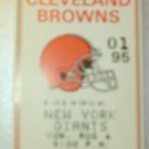 Cleveland Browns Real Ticket from 95 VS NY Giants