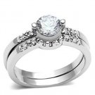 CZWED7 White Gold Wedding Set