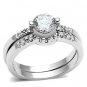 CZWED7 White Gold Wedding Set