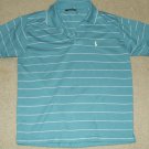 Green and White Stripes Polo Sports Shirt Size Large