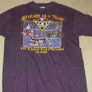Harley Davidson Purple Shirt - The Eagle Still Soars Alone  -Size X-Large