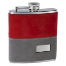 6oz 2-Tone "Fuzzy" Hip Flask with Engraving / Free Funnel included