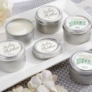 Rustic Wedding Personalized Travel Candle -Set of 24 - Wedding Favor