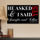 Personalized Black I Said Yes Canvas Print - Free Personalization