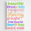 Personalized Colorful Kids Canvas Sign - 2 Sign Options