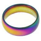 Rainbow Diamond Cut Stainless Steel Comfort Fit