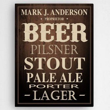 Beer Canvas Print - 18 x 24 - Free Personalization