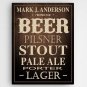 Beer Canvas Print - 18 x 24 - Free Personalization