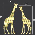 2 Giraffes Wall Decals Sticker Nursery Decor Art Mural by Digiflare Graphics