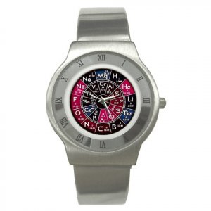CHEMISTRY PERIODIC TABLE SCIENCE STAINLESS STEEL WATCH UNIQUE *FREE SHIPPING!*