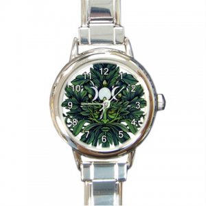 GREEN MAN WICCAN WICCA PAGAN CHARM WATCH - NEW! *FREE SHIPPING!*