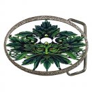 GREEN MAN WICCAN WICCA PAGAN MEN'S BELT BUCKLE CHROME *FREE SHIPPING!*