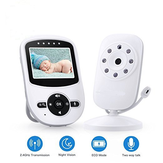 Video Baby Monitor with 2.4 inch LCD Display and Two Talk way and High Capacity Battery