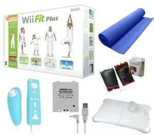 Nintendo Wii Fit Plus Super Holiday Bundle- Blue