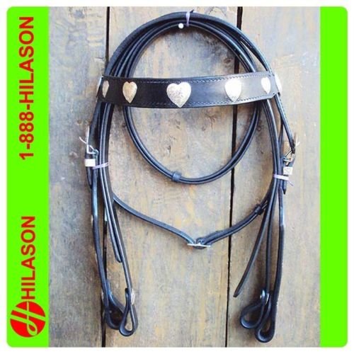 WESTERN DRAFT LEATHER TACK HORSE BRIDLE HEADSTALL REINS