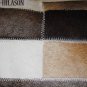 Cowhide Leather Hair-On PatchWork Cushion Pillow Cover