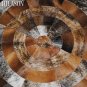 Hair-On Leather Patchwork 48in. Cowhide Rug Carpet 085