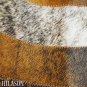 Hair-On Leather Patchwork 48in. Cowhide Rug Carpet 085