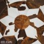 Hair-On Leather Patchwork 48in. Cowhide Rug Carpet 089