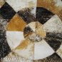 Hair-On Leather Patchwork 48in. Cowhide Rug Carpet 069