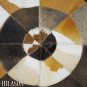 Hair-On Leather Patchwork 48in. Cowhide Rug Carpet 067
