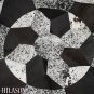 Hair-On Leather Patchwork 58in. Cowhide Rug Carpet 057