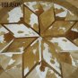 Hair-On Leather Patchwork 58in. Cowhide Rug Carpet 023