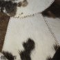 Hair-On Leather Patchwork 42in. Cowhide Rug Carpet 019