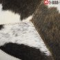 Hair-On Leather Patchwork 42in. Cowhide Rug Carpet 019