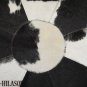 Hair-On Leather Patchwork 42in. Cowhide Rug Carpet 021
