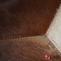 Hair-On Leather Patchwork 42in. Cowhide Rug Carpet 017