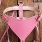 Pink Genuine Leather Dog Harness With Leash - LRG
