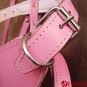 Pink Genuine Leather Dog Harness With Leash - LRG