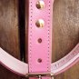 Pink Genuine Leather Dog Harness With Leash - LRG