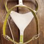 White Genuine Leather Dog Harness With Leash - SML