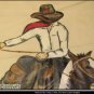 Professionally Hand Painted Real Cow Hide Leather Rug