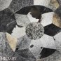 Hair-On Leather Patchwork 48in. Cowhide Rug Carpet 071
